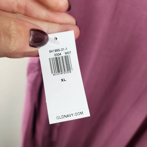 Old Navy sz XL Live in French Terry Hooded Dress Mauve - Picture 9 of 12